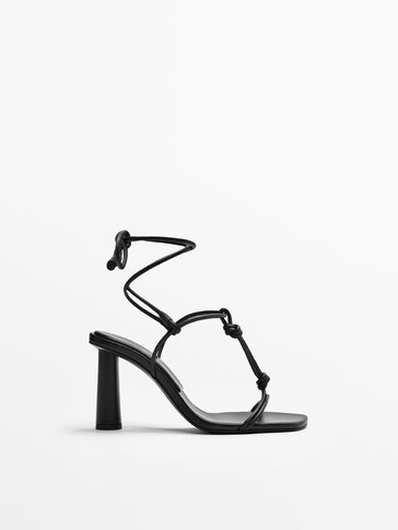 Leather knotted strap sandals - Limited Edition