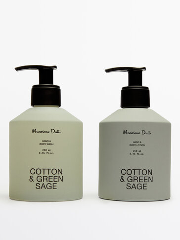 (250 ml) Cotton & Green Sage hand and body lotion and gel pack