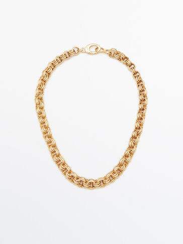 Gold-plated multi-strand necklace
