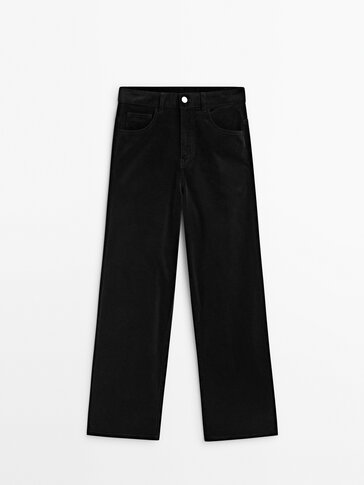 Relaxed fit needlecord trousers