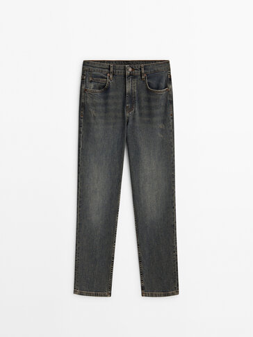Cropped comfort slim fit mid-rise jeans