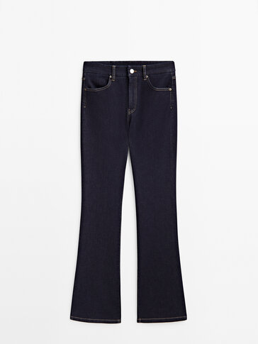 Skinny flare fit high-waist jeans