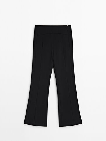 Black trousers with waist detail