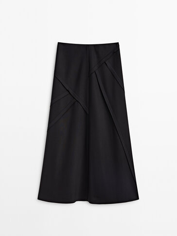 Long black skirt with seams - Limited Edition