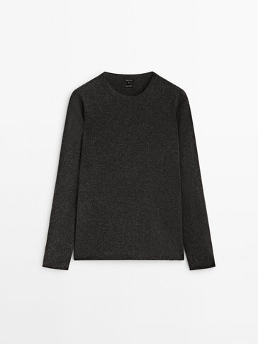 100% cashmere crew neck sweater