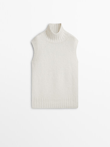 Knit high neck waistcoat - Limited Edition