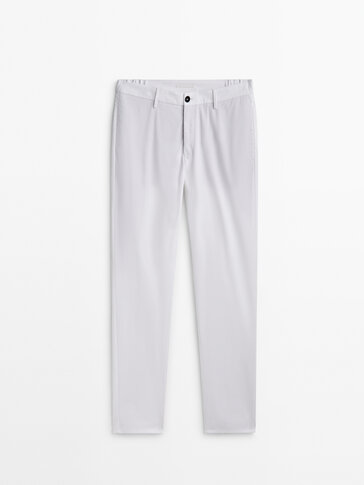 Jogger-fit twill chinos