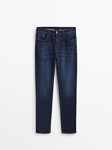 Slim-fit soft stonewash jeans