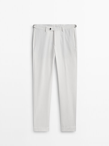 Smart trousers in a bi-stretch cotton blend