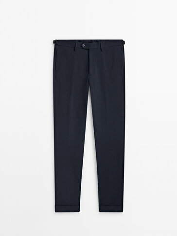 Smart trousers in a bi-stretch cotton blend