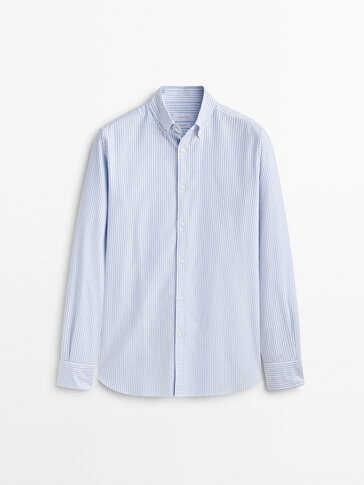 Soft wash regular fit striped Oxford shirt
