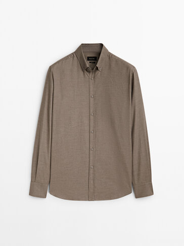 Regular fit cotton Oxford shirt