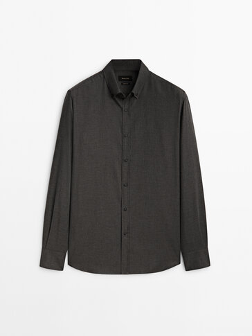 Regular fit cotton Oxford shirt