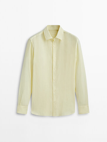100% linen slim-fit shirt