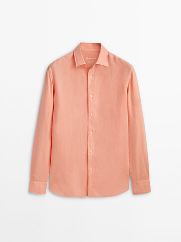100% linen slim-fit shirt