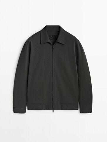 Cotton blend zip-up jacket co-ord