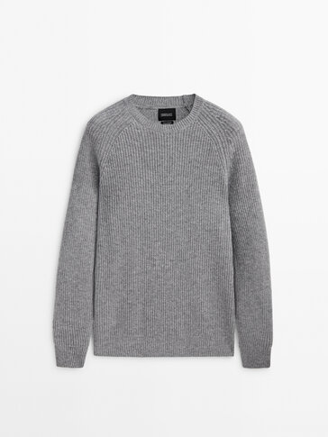羊毛羊绒混纺圆领针织衫 - Limited Edition
