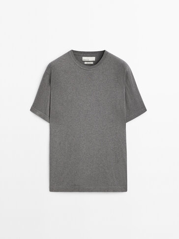 Wool and cashmere blend knit T-shirt