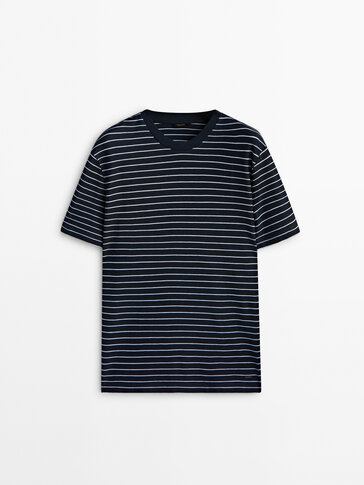 Cotton striped T-shirt