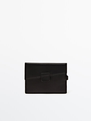 Leather card holder with cord - Limited Edition