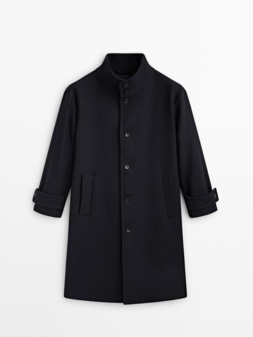 Wool blend high neck coat - Limited Edition
