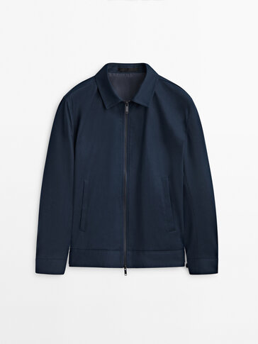 Cotton blend zip-up jacket - Studio
