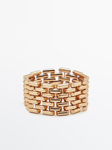 Bracelet with golden links