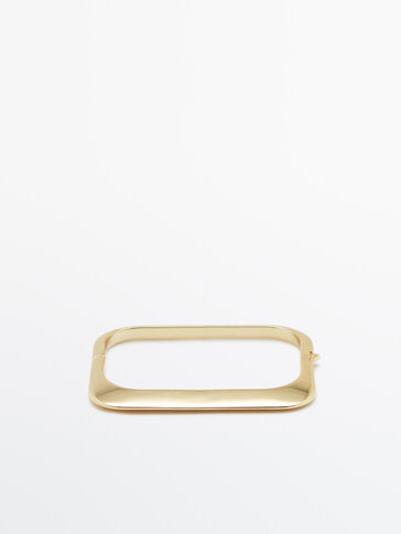 Gold-plated square arm cuff