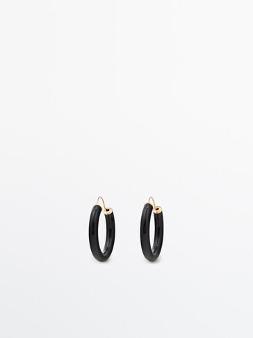 Enamelled hoop earrings - Limited Edition