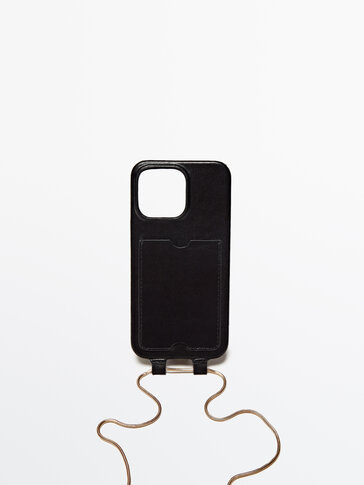链条饰 iPhone 13 Pro 皮革手机壳