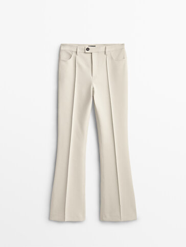 Trousers with topstitching