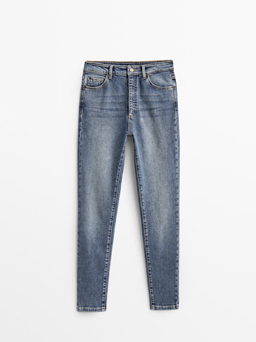 High-waist skinny jeans