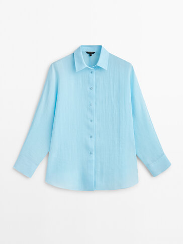 100% ramie batwing sleeve shirt