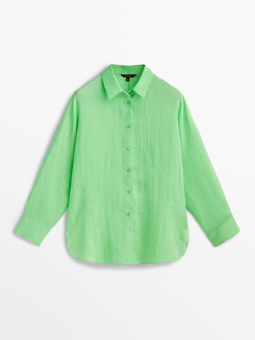 100% ramie batwing sleeve shirt