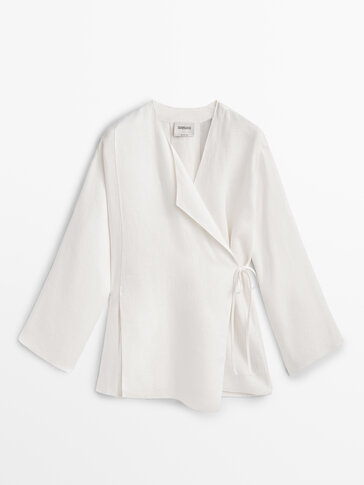 Textured linen overshirt - Limited Edition