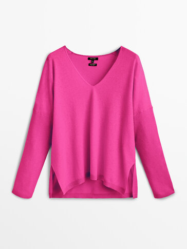 Wool and cashmere blend cape sweater