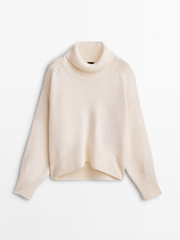Turtleneck cape sweater