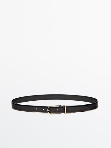 Thin loop leather belt