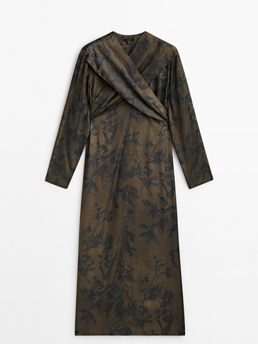 Flowing printed dress