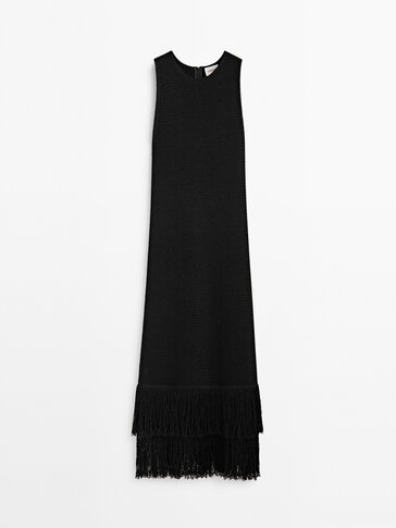 Knit dress with fringing details - Limited Edition
