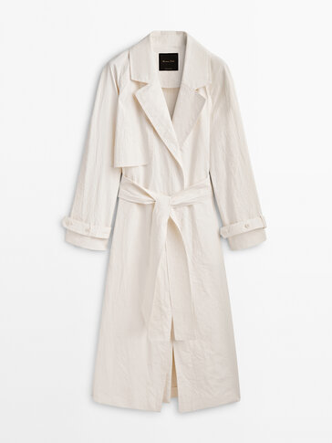 Creased-effect trench coat - Limited Edition