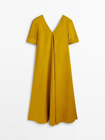 100% linen tunic dress