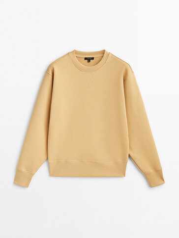 Long-sleeved cotton sweatshirt