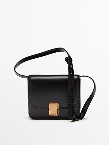 Leather crossbody bag with multi-way strap