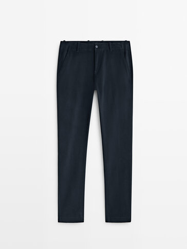 Tapered fit twill chinos