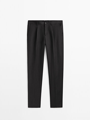 Cotton and linen suit trousers -Studio