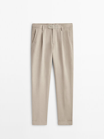 Darted linen suit trousers - Limited Edition
