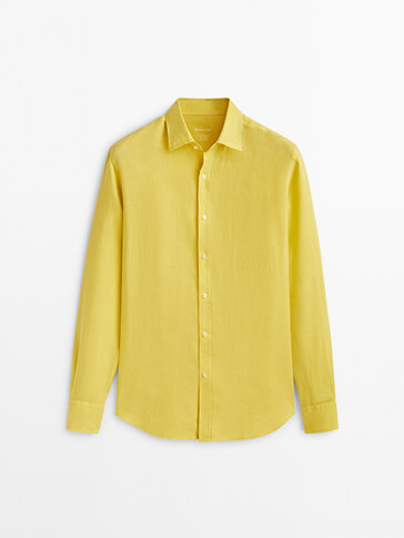 100% linen slim-fit shirt