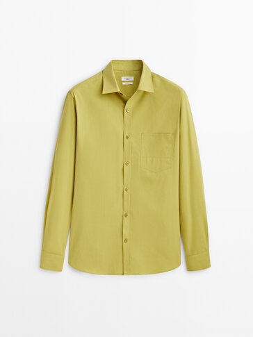 Relaxed fit cotton shirt with pocket -Studio