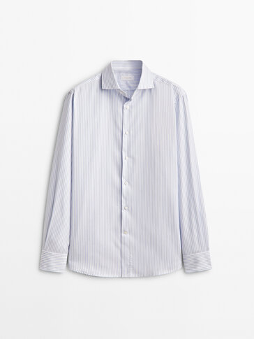 Easy iron slim fit striped shirt